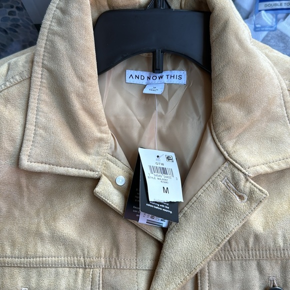 Mens Faux Suede Lightweight Trucker Jacke - Picture 3 of 4